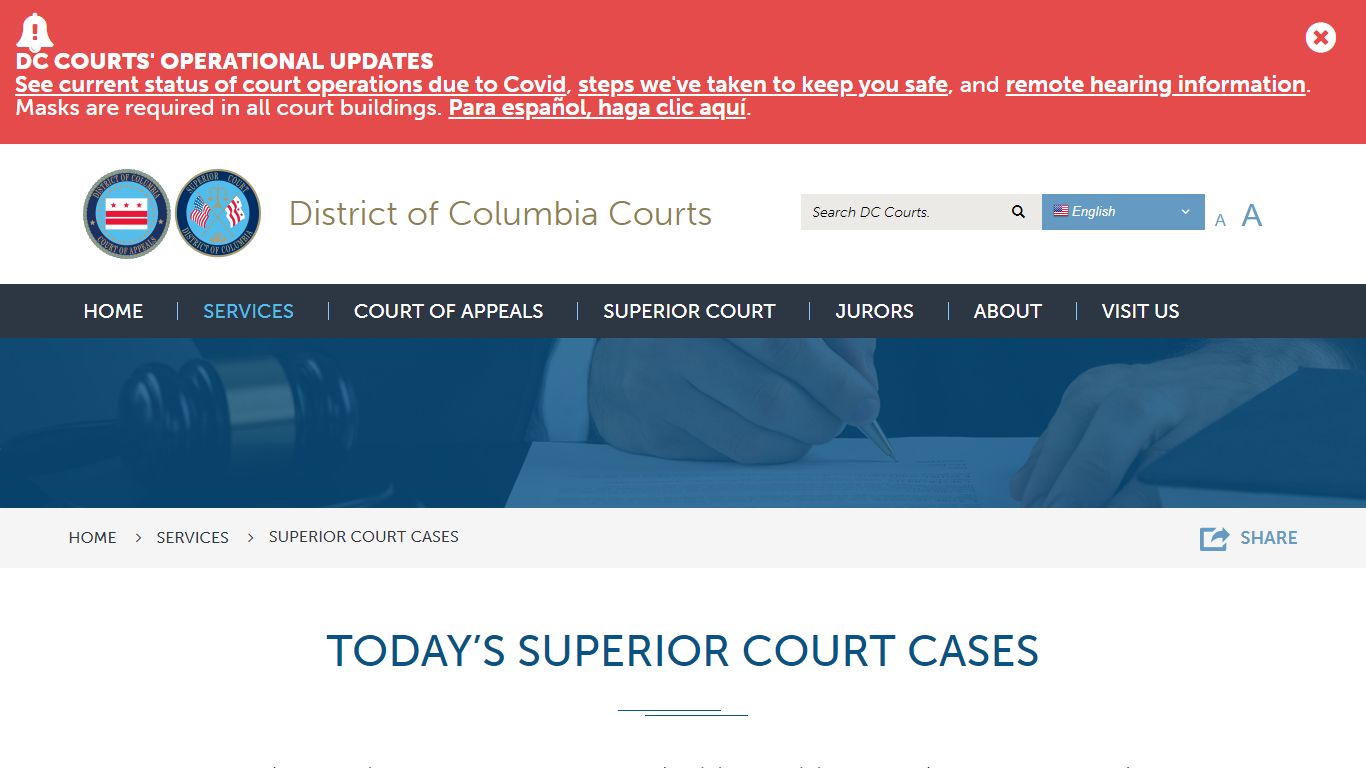 Superior Court Cases | District of Columbia Courts