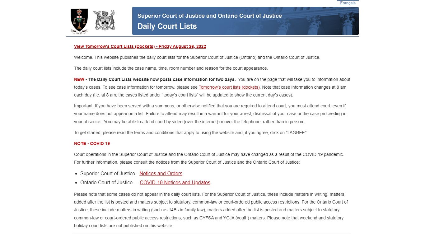 Home - Daily Court Lists